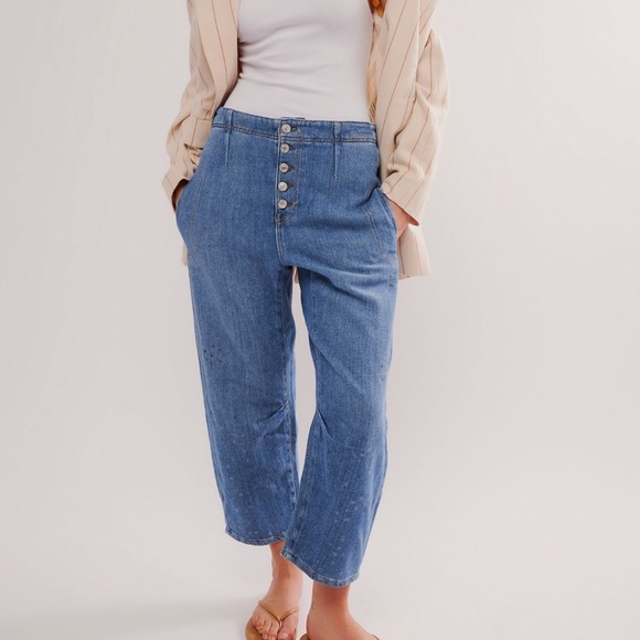Free People Blue Women's Jeans - Picture 1 of 4